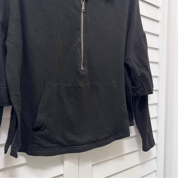 B Collection by Bobeau Black Sweatshirt Size XS 3/4 Zip - Picture 5 of 10